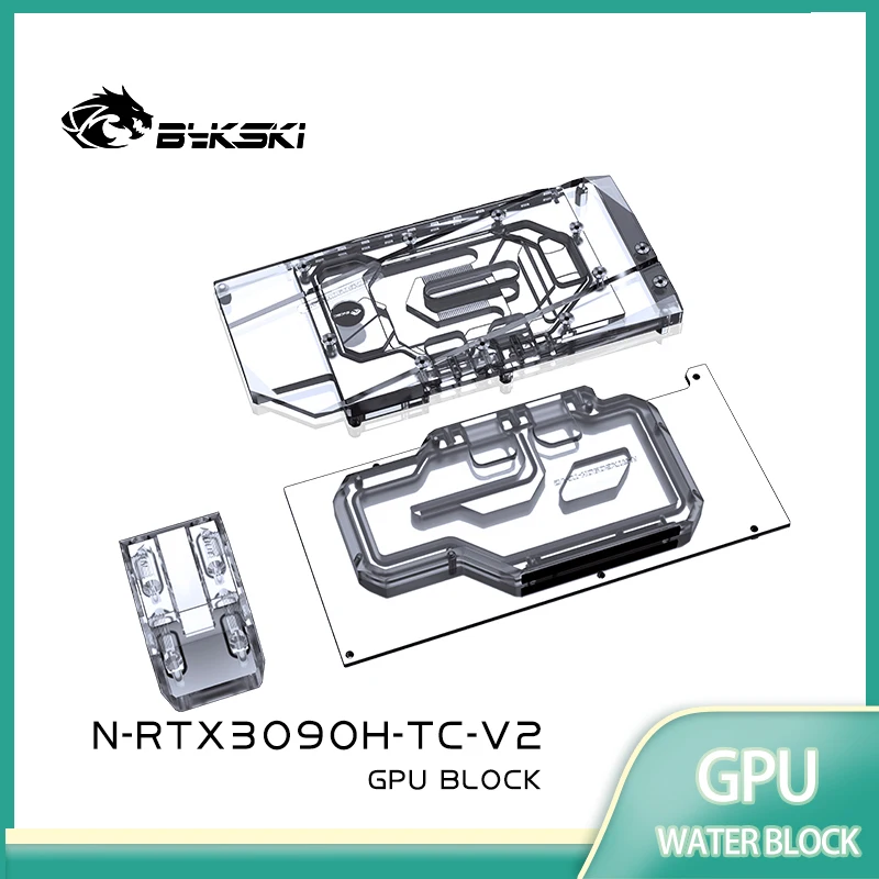 Bykski GPU Water Block Use for NVIIDIA RTX 3090 /3080 Reference Edition Backplane Water Cooling Video Card Copper Radiator