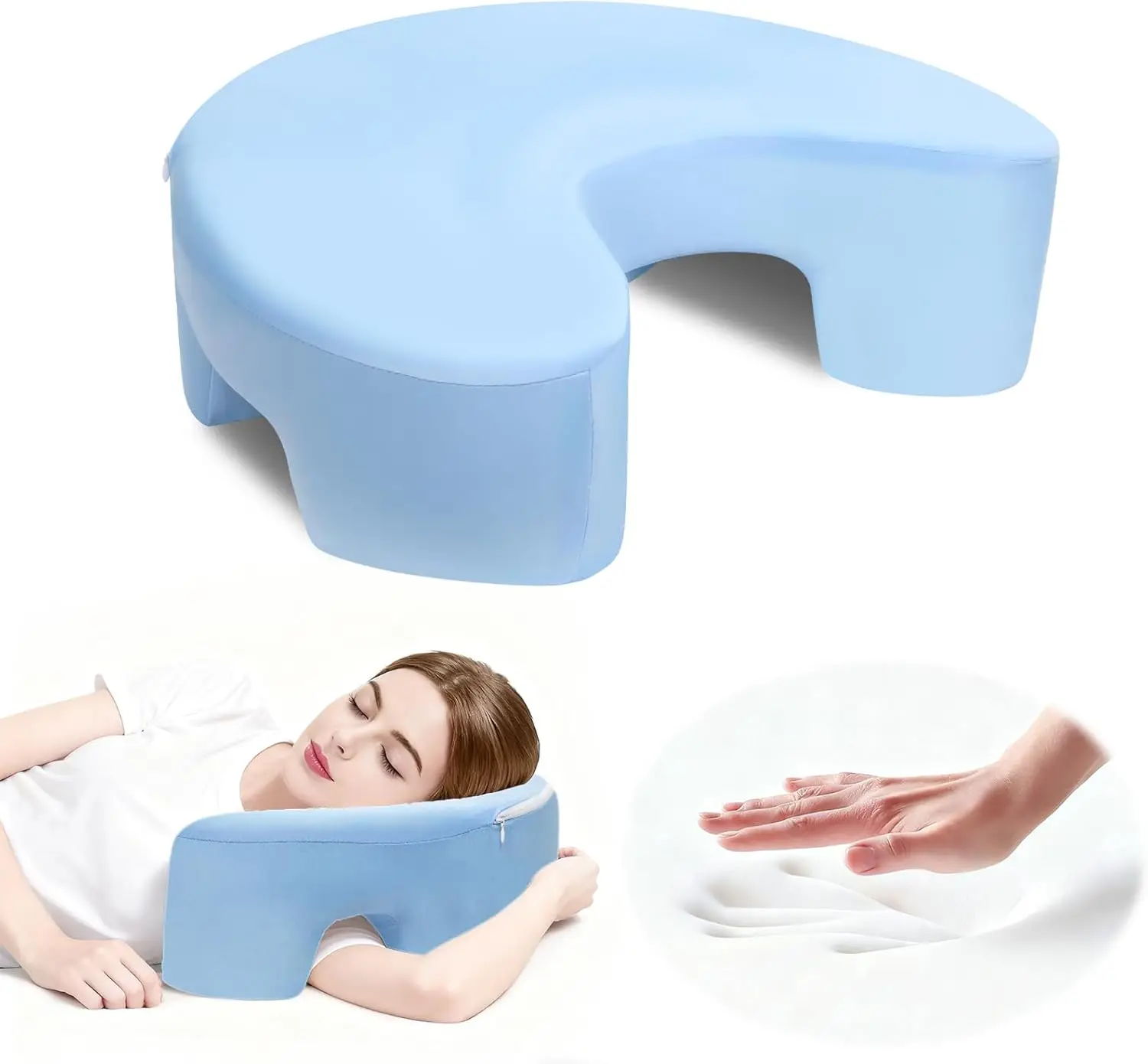 

Подушка из пены с эффектом памяти для бокового сна для шеи, облегчения боли в плечах, эргономичная подушка для поддержки шейки матки