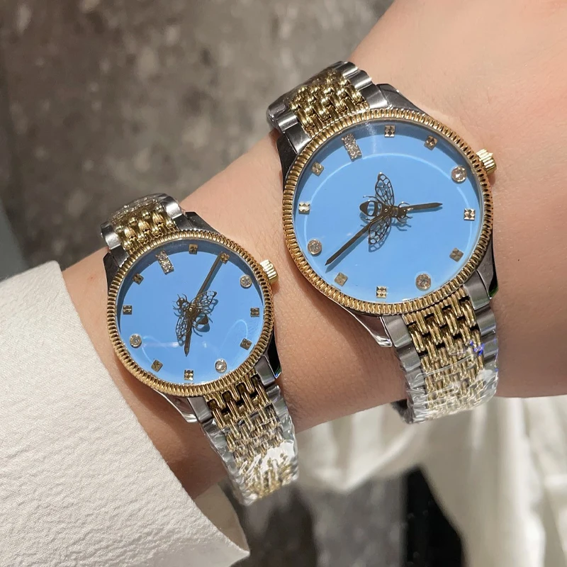 ساعة ماركة عصرية جديدة لعام 2025 للسيدات 29 مللي متر 36 مللي متر قرص الحلوى سوار من الفولاذ المقاوم للصدأ هدية أنيقة مصنوعة من إلهام GC