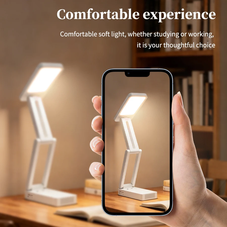

Portable Large Table Lamp CapacityLed Night Lights Folding LED Desk Lamp Rechargeable Battery Specific Eye Protector Dormitory