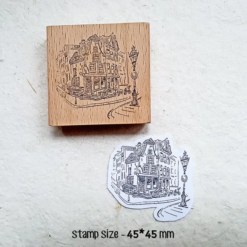 ختم سكرابوكينغ وقت القهوة 6 أنواع مذكرات الديكور مجلة سجل القصاصات لطيف المجلات طوابع خشبية #4