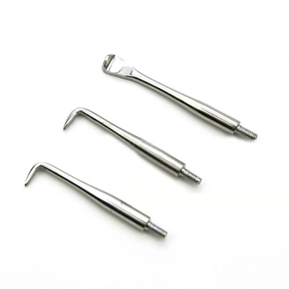 3 Sets Dental Crown Remover Manual Removing Crown Tool Stainless Steel Reusable Dentistry Cleaning Filling Teeth Equipments