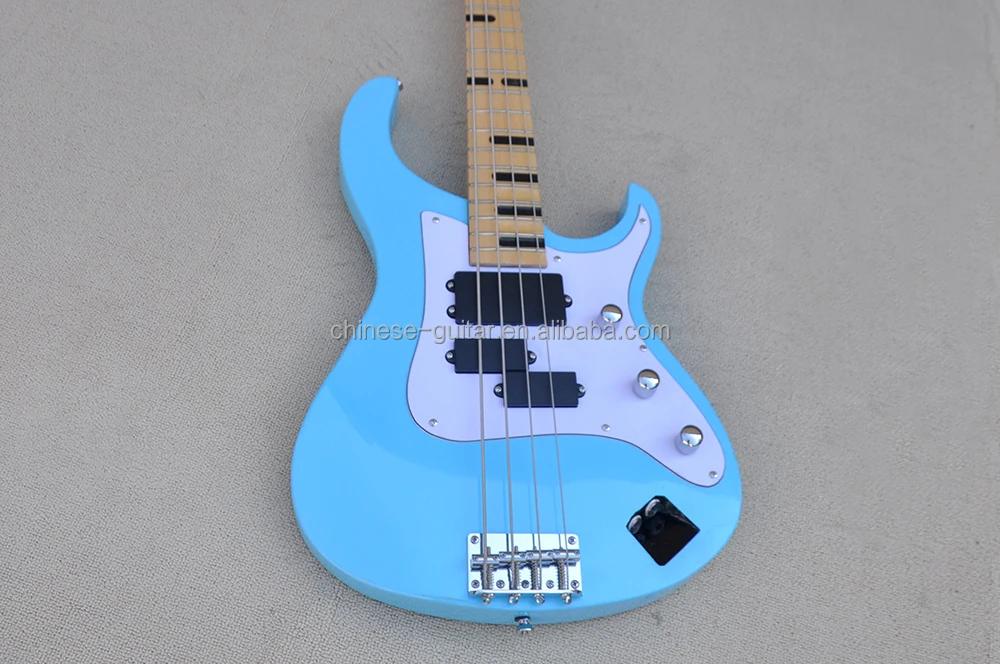 Flyoung Wholesale Electric Bass Guitar 4 Strings Bass Maple Fretboard Blue Color