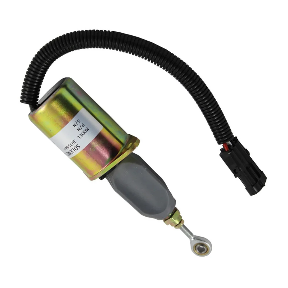 For Backup Generators Diesel Fuel Valve 12V Solenoid Valve Engine Start Stop Control 12V DC Design 3-inch Bolt Spacing