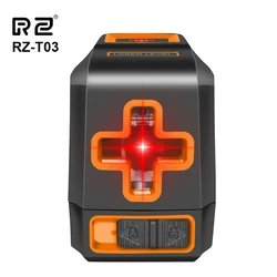 RZ 2 Lines Laser Level Professional Self-Leveling Cross Line Horizontal & Vertical Red Beam Cross-Line Laser Tools