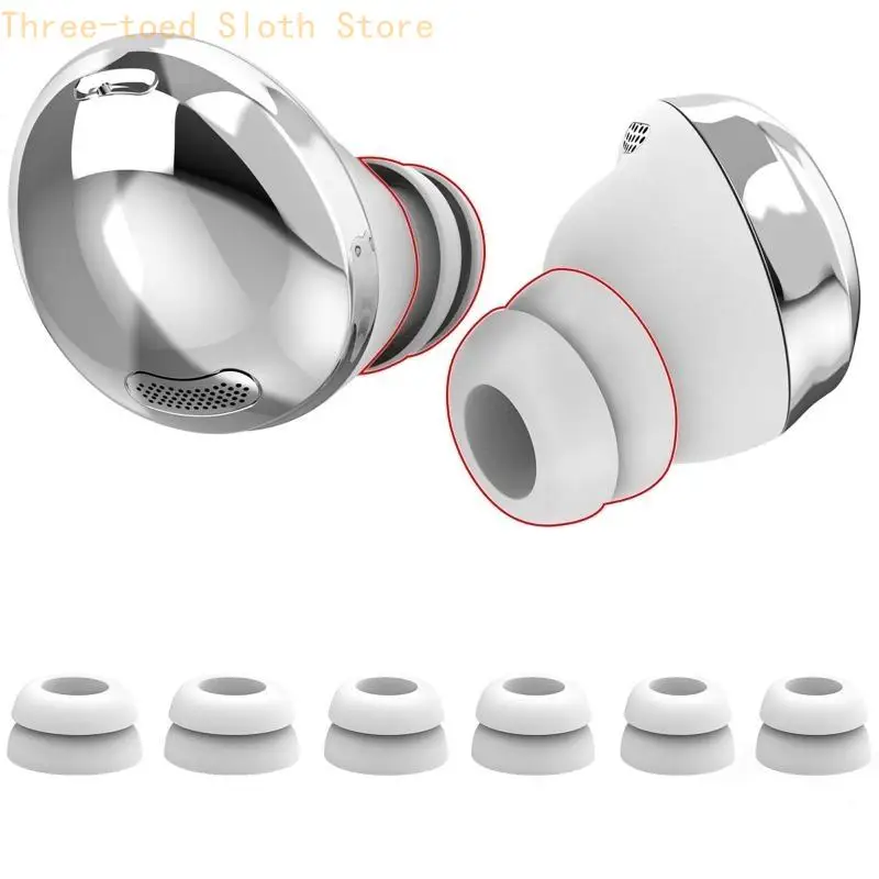 Schwarz Weiß Ohrstöpsel In-Ear-Matten Anti-Drop-Ohrstöpsel für Buds Kopfhörer-Reparaturteile E74A – Detail 6