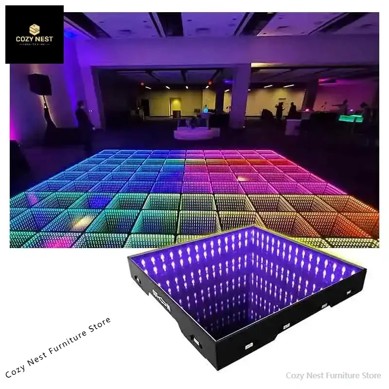 

3D Infinity Mirror Stage Lighting Video Light Emitting Diode Dance Floor