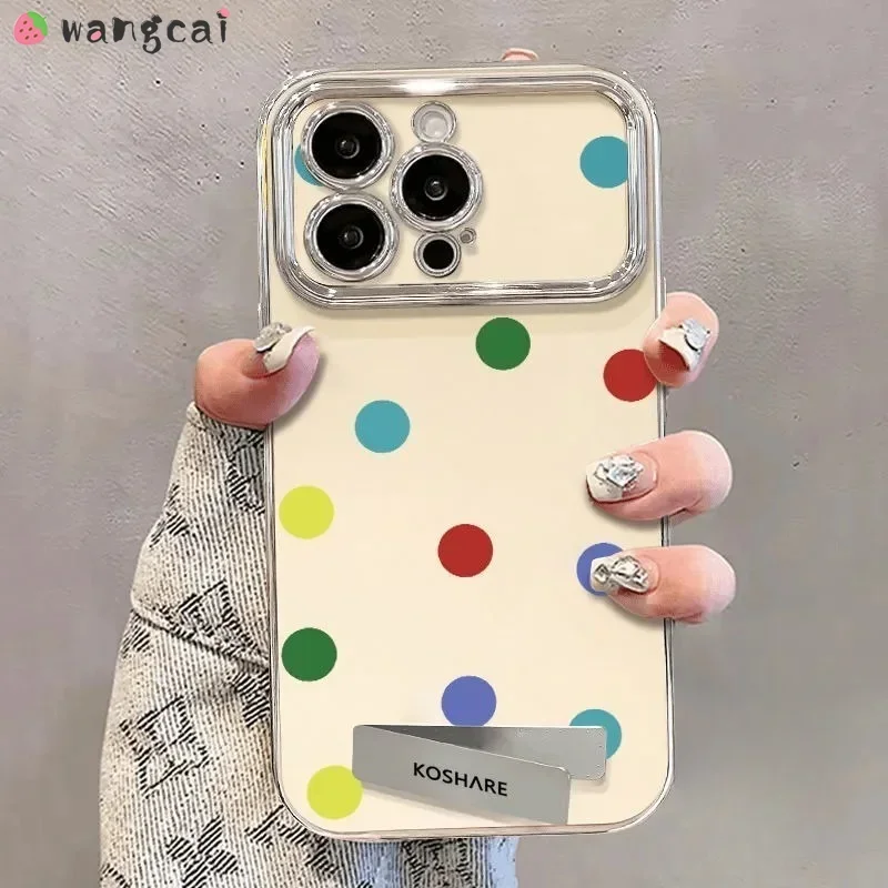 For Realme GT5 Pro GT3 GT2 GT 5G Neo 6 5 SE 240W 3T 2T 2 Phone Case Cute Color Polka Dot Cartoon Shockproof Cover