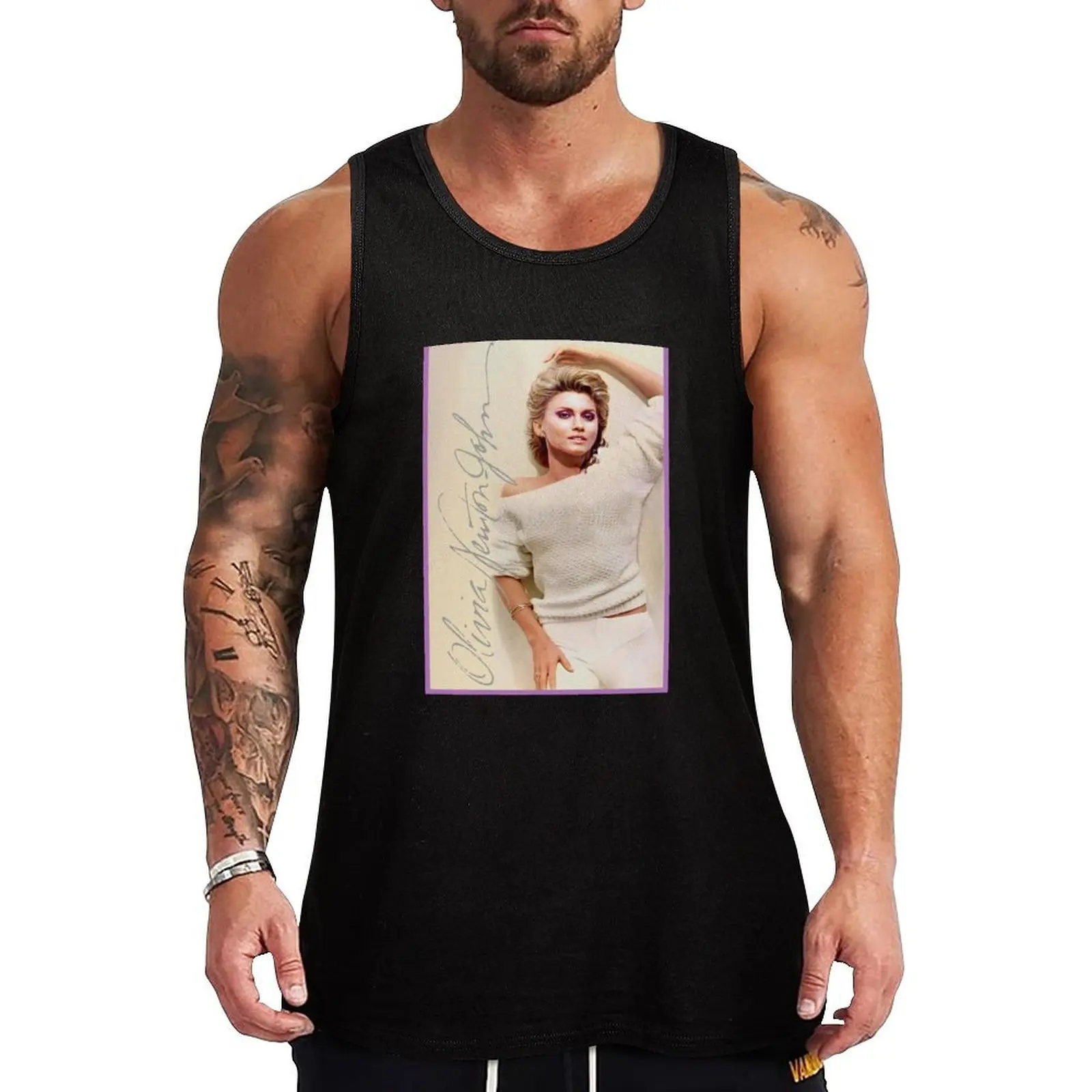 Olivia Newton-John - Greatest Hits - 1982 Tank Top Casual Lounge Tank Top Sleeveless Loose Soft Shirt