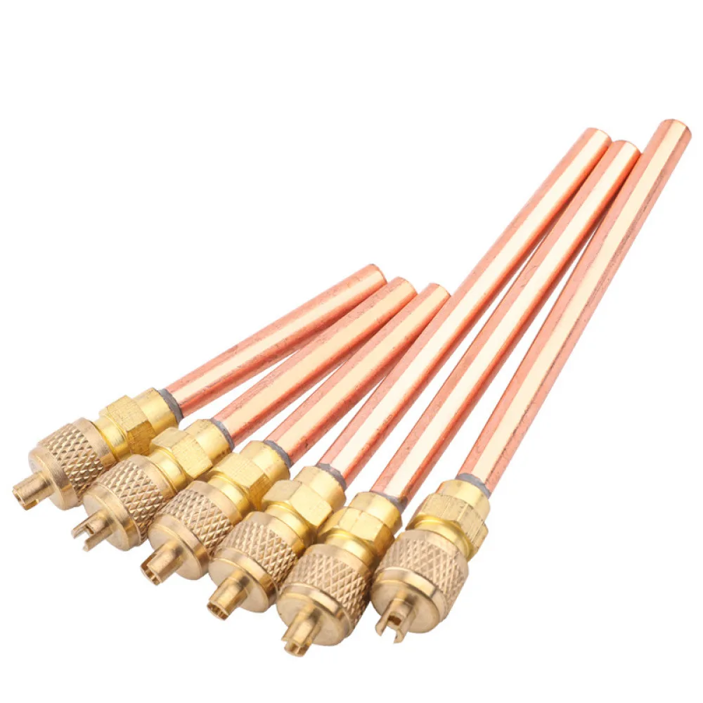 Universal Air Conditioner Charging Valve Port Refrigerator Compressor Needle Valve High Pressure Leakproof Lengthened Kit