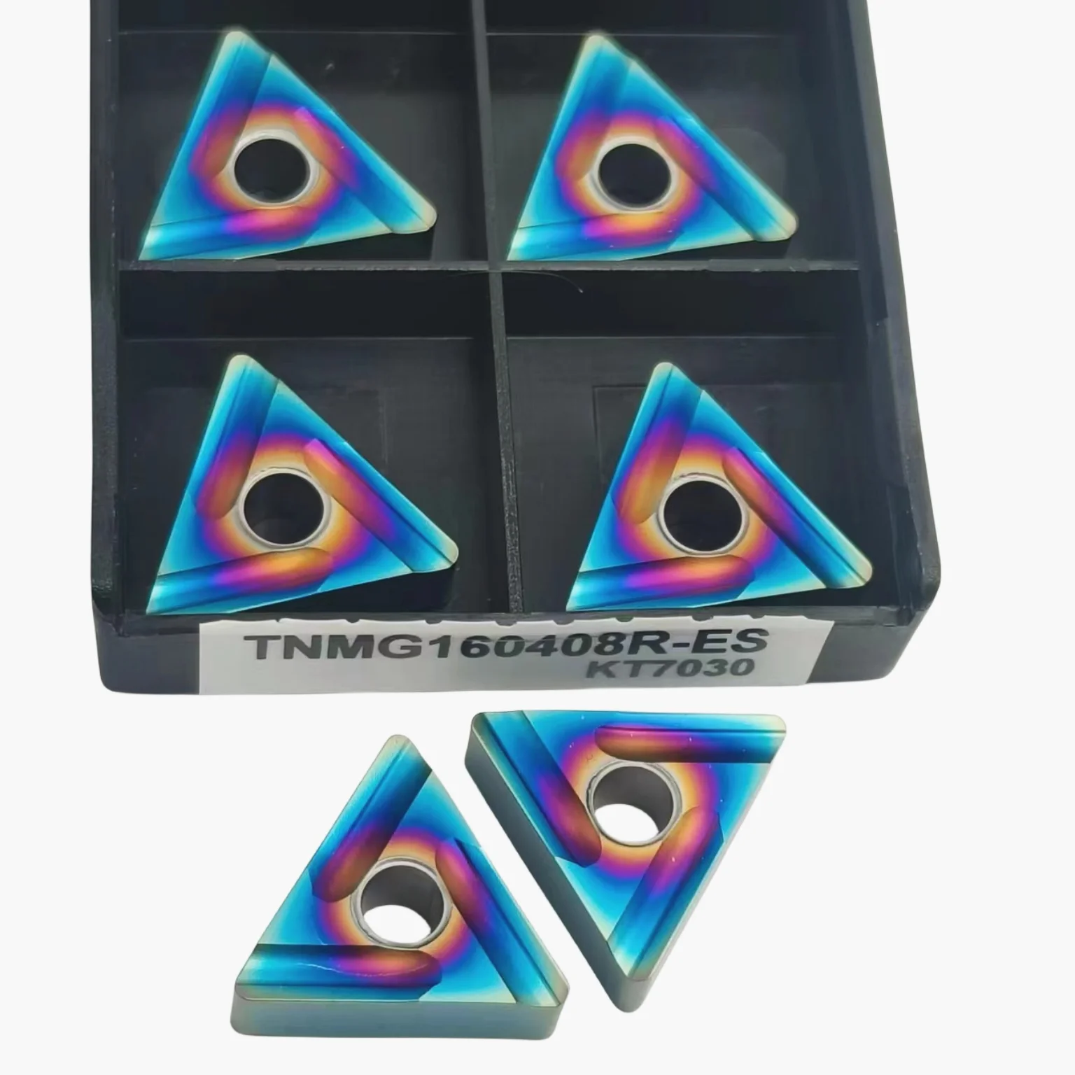 เครื่องตัดมิลลิ่งแบบนาโนสีน้ำเงินสำหรับสแตนเลส TNMG160408L TNMG160404L เครื่องมือกลึง TNMG160404R TNMG160408R