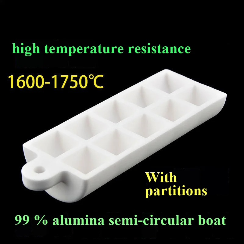 Corundum semi-circular crucible 99 alumina 10 grid high-temperature resistant tube furnace