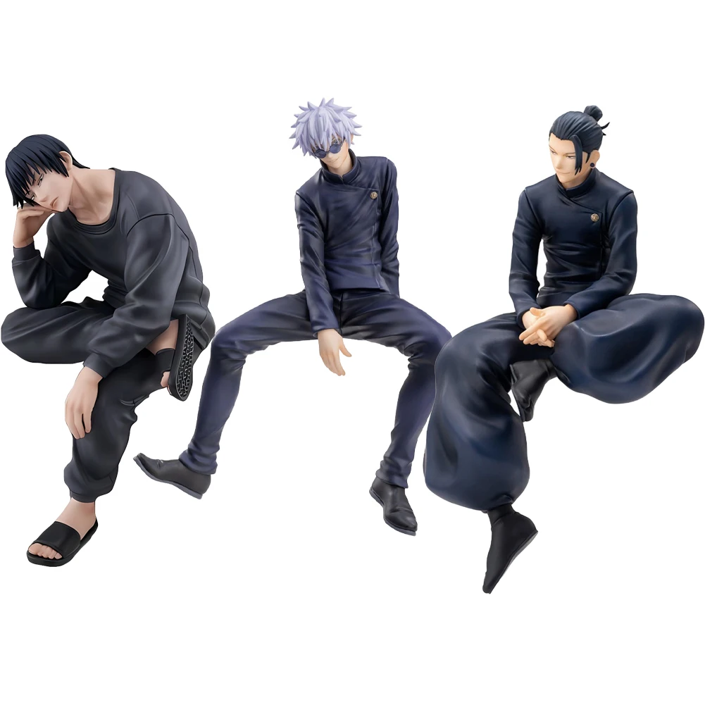 Anime figure Geto Suguru Gojo SATORU Fushiguro Toji sitting pose action figure PVC model child Christmas gift Doll collection