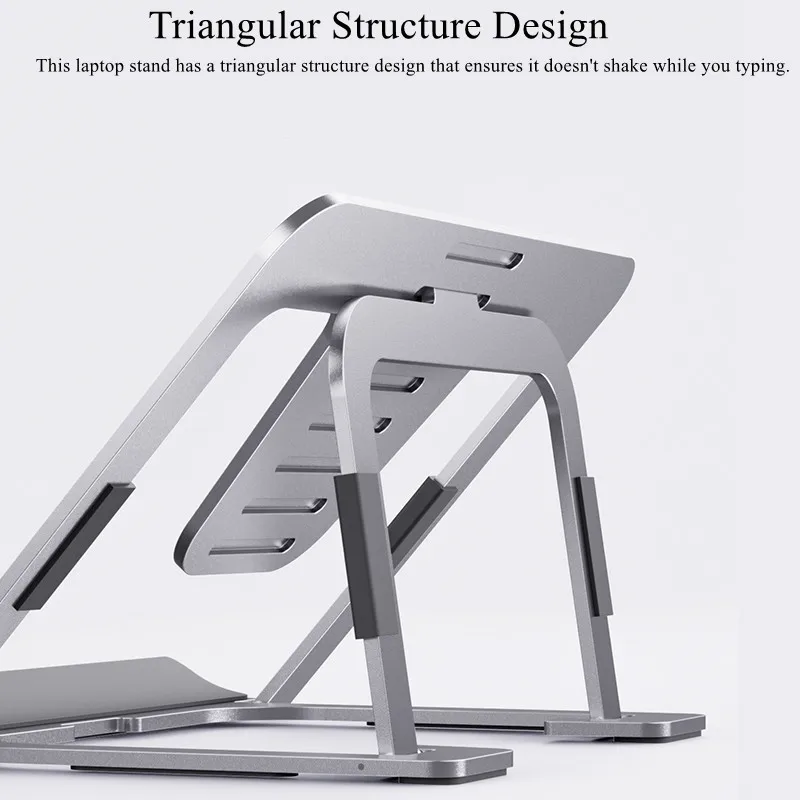 Home Office Slim Aluminum Alloy Folding Desktop Stand Metal Holder For Tablet Devices