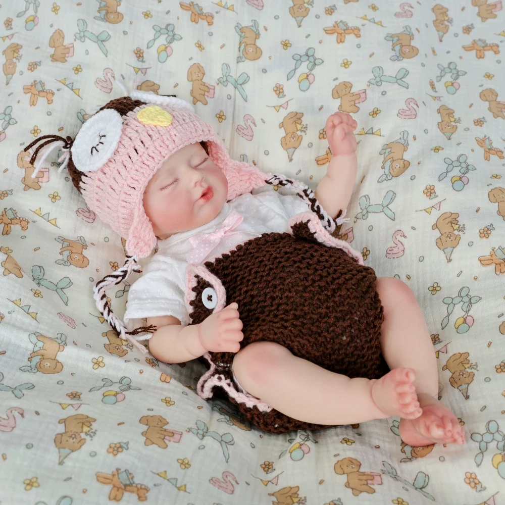 Cloveray 16 بوصة كامل الجسم الصلبة سيليكون واقعية تولد من جديد دمية طفل سوبر لينة سيليكون دمية عالية الجودة اليدوية لعبة طفل هدية #5