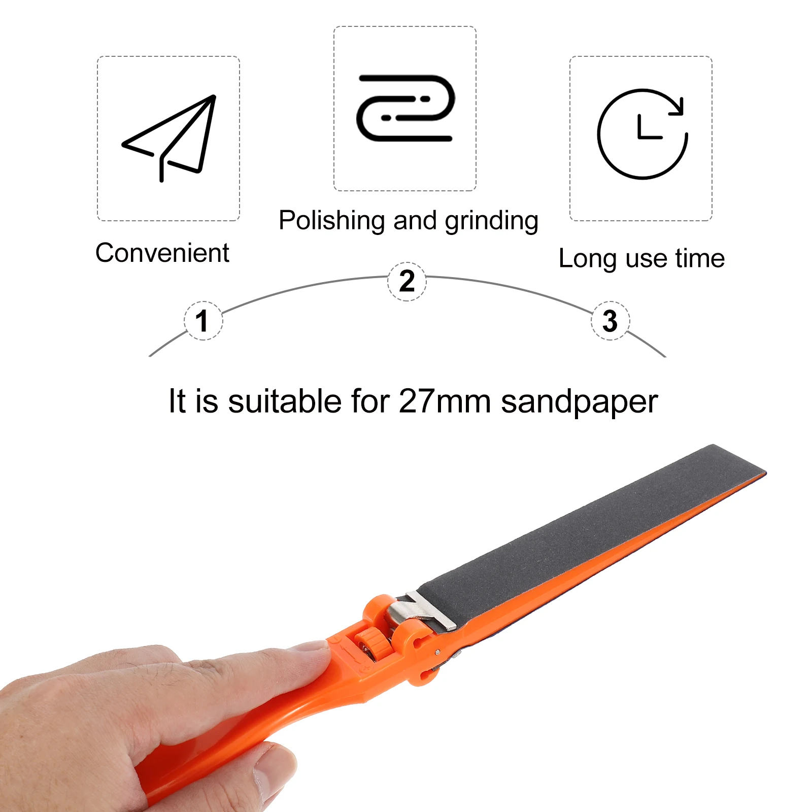 

Sandpaper Clamp 27Mm Sandpaper Grinding Clip Abrasive Paper Plastic Holder Manual Grinding Polishing Tool Reusable Fixing Clip