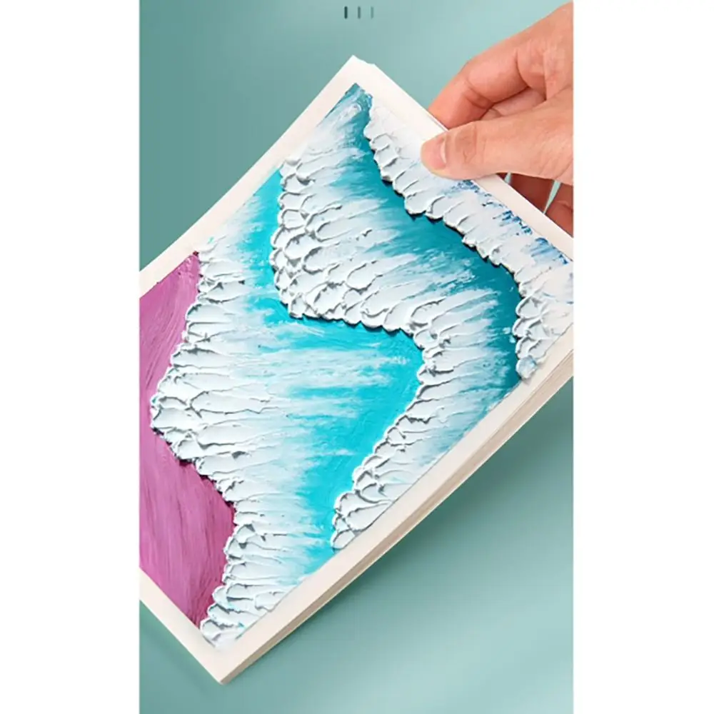 50Sheets/Set 200g Thickened Oil Pastel Special Paper Blank Multi-size Drawing Paper Square Painting Cardboard
