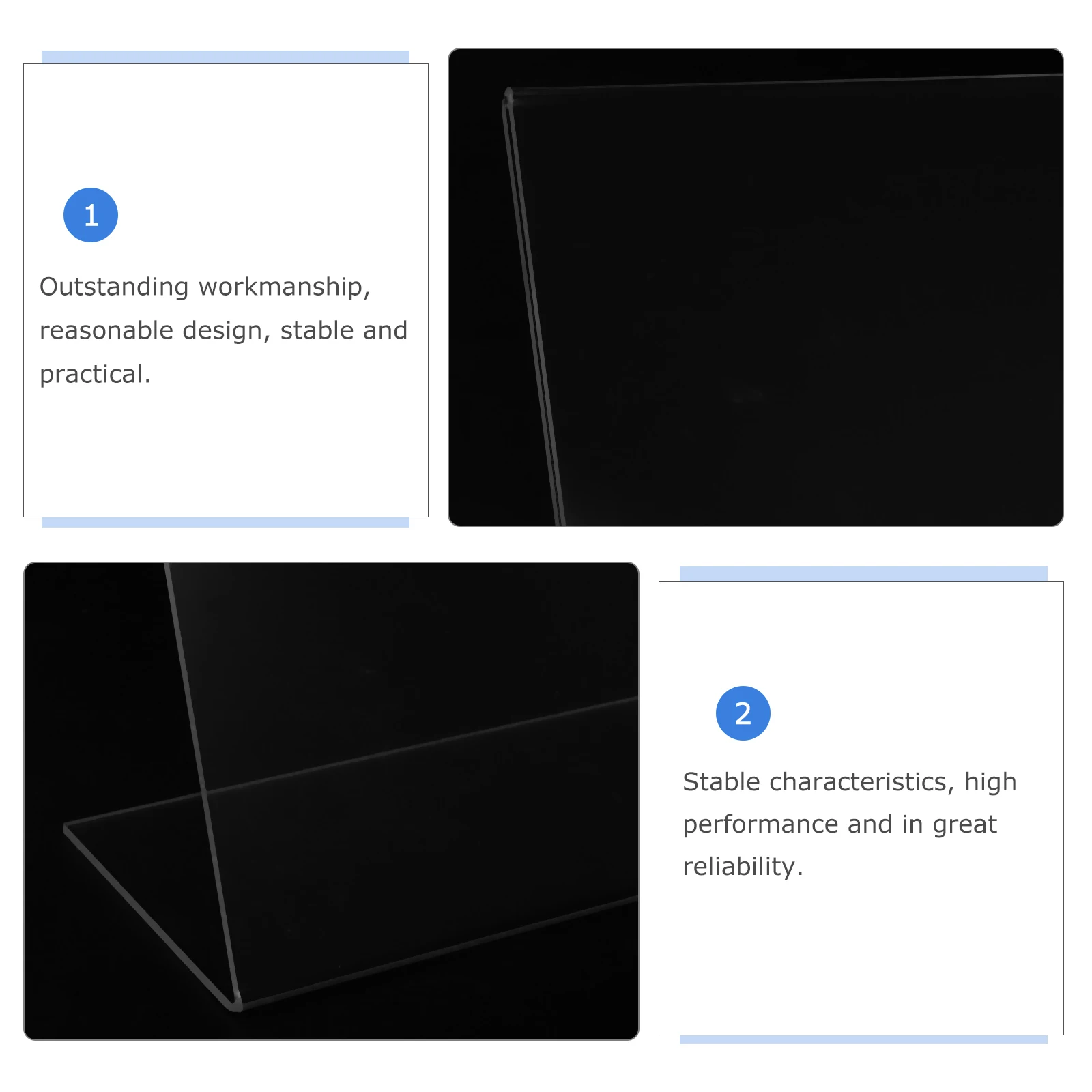 

Sturdy Transparent Acrylic Sign Holder Tabletop Display Stand Menu Poster Card Holder For Wedding Party Decor