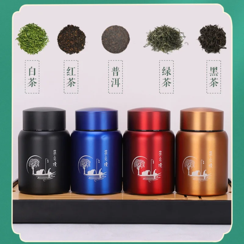 [ ] الغذاء الصف 201 الفولاذ المقاوم للصدأ الشاي جديد سميكة مختومة خزان مقاوم للرطوبة المحمولة