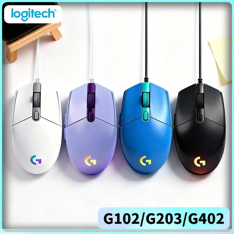 

Игровая мышь проводная Logitech G102 G203 G402, эргономичная, контурная форма, высокая точность, для игровых систем на Windows