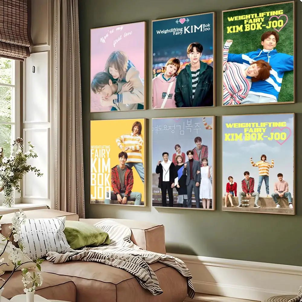 Weightlifting Fairy Kim Bok-joo Drama Poster Waterproof Sticky Wall Art Print For Bedroom Living Room Hallway Bar Home Decor