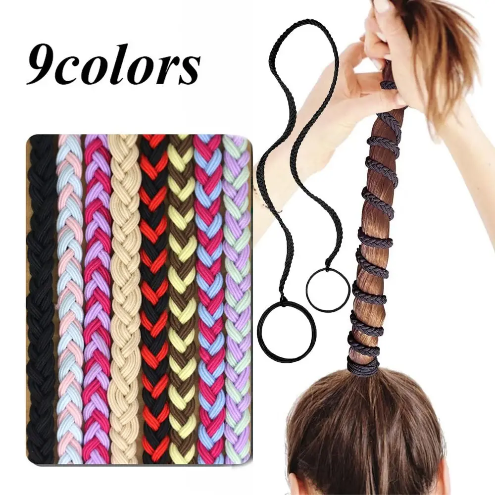 Hot Elastic Ponytail Holders Versatile Soft Elastic Hair Ties Durable Damage Free Braided Hair Ropes for Sports