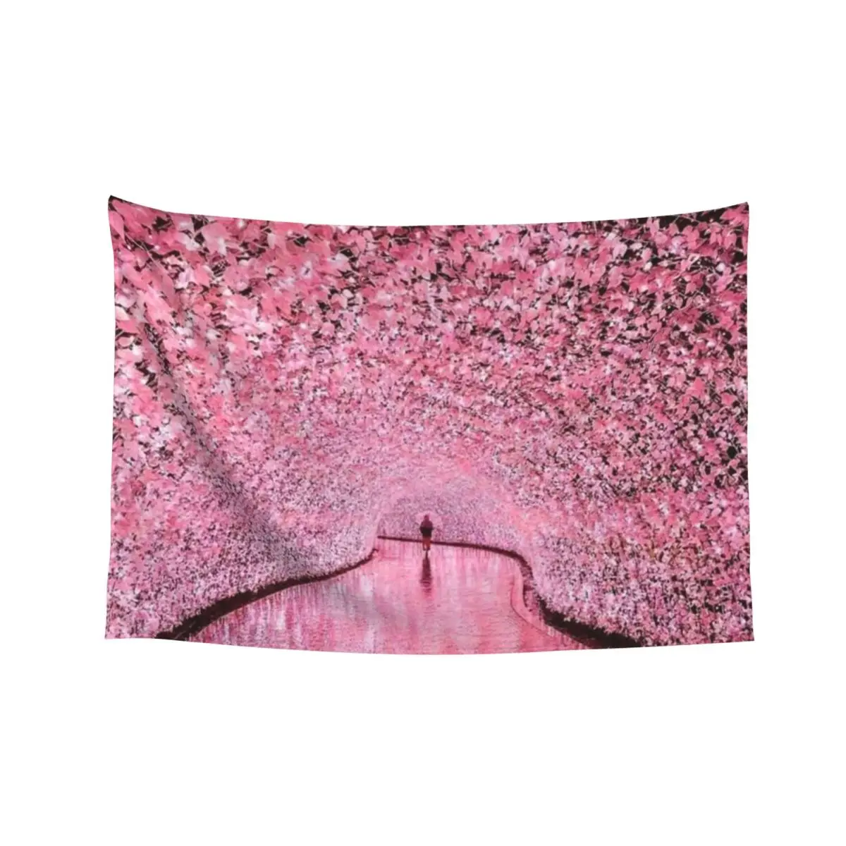 

Japan pink cherry blossoms road Tapestry Living Room Decoration Room Decorations Bedrooms Decor Tapestry