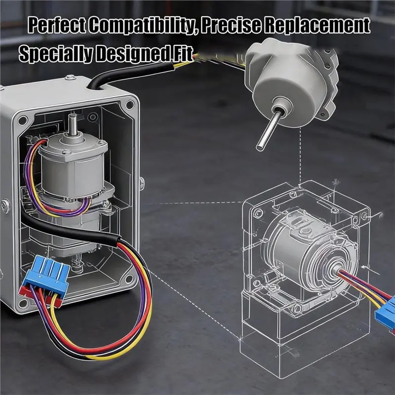 YCOC-Replace Eau65058326 Eau65058502, Fit For Refrigerator Fan Motor Assembly 4 Wire 4 Pin