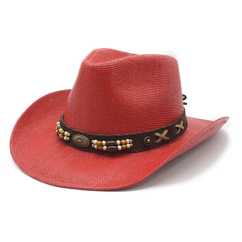 New Hot-Selling Outdoor Travel Sun Hat Rolled Brim Western Cowboy Hat Outdoor Sun Protection Hat Fishing Hat Straw Hat Summer