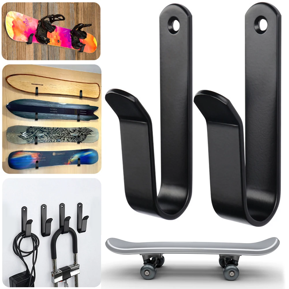 2/4 pçs snowboard display montagem na parede de aço sólido snowboard armazenamento rack cabide parede para casa sala garagem