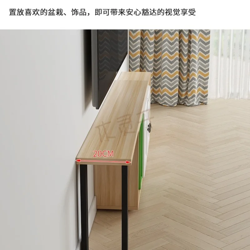 Ultra-narrow TV Cabinet, Telescopic Small Apartment, Extremely Floor-to-ceiling Small Rental House, Single Strip Width 20