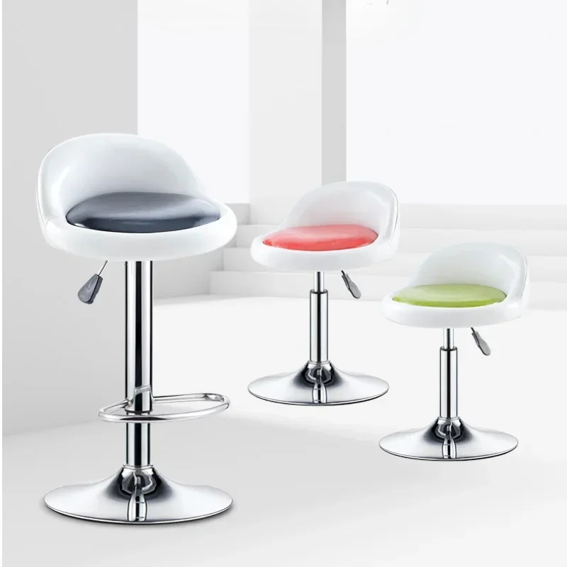 Kitchen Adjustable Bar Chairs - Support Nordic Vintage Designer Bar Stool White Metal Sillas Para Comedor Luxury Furniture