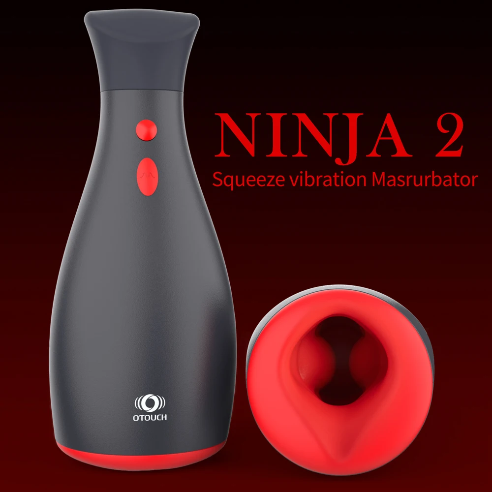 OTOUCH Squeeze Masturbator for Men Inflatable Male Masturbation Cup Vibrators Dual Breast Blowjob Pump Penis Massager Sex Toys