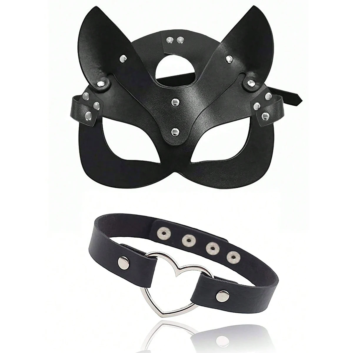 

Черная маска Готический Харадзюку Панк Сексуальная кошачья маска для глаз из искусственной кожи Маскарадная маска Косплей Красивая маска для глаз Аксессуары для ролевых игр