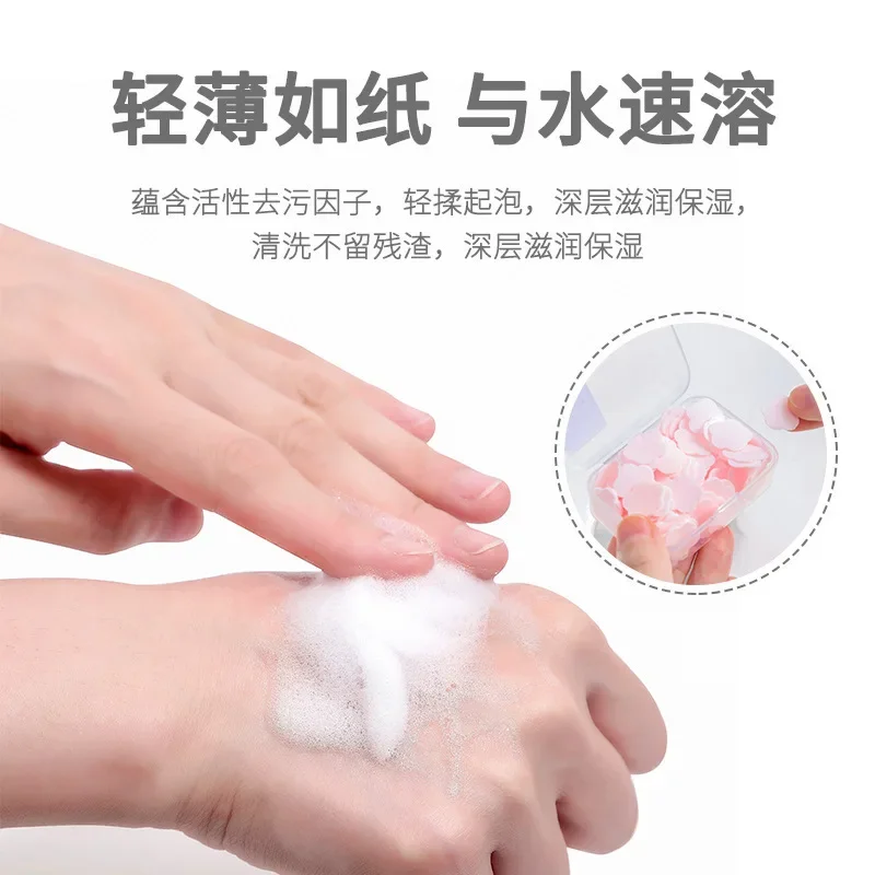 Disposable Petal Soaps Flakes Portable Skin Friendly Fresh Hand Washing Toilet Soap Slice Household for Girls/travel