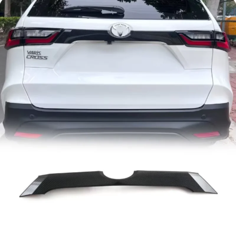 

For Toyota Yaris Cross 2024 2025 Carbon Exterior Rear Boot Trunk Lid Molding Strip Garnish Cover Trim Car Accessories 1pc