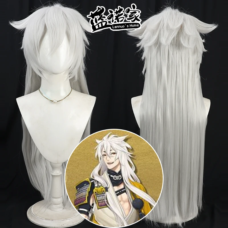 

Touken Ranb Kogitsunemaru, парик для косплея, реквизит для Хэллоуина, синтетические волосы, термостойкое волокно + шапочка для парика