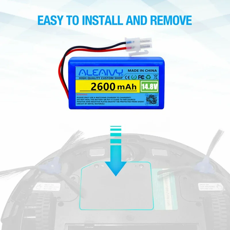 Оригинальный 14,8 V 2600mah 18650 литиевый аккумулятор для A4s,A7,V7s Plus,V55 Pro, W400, A9s, стандартные батареи для робота-пылесоса