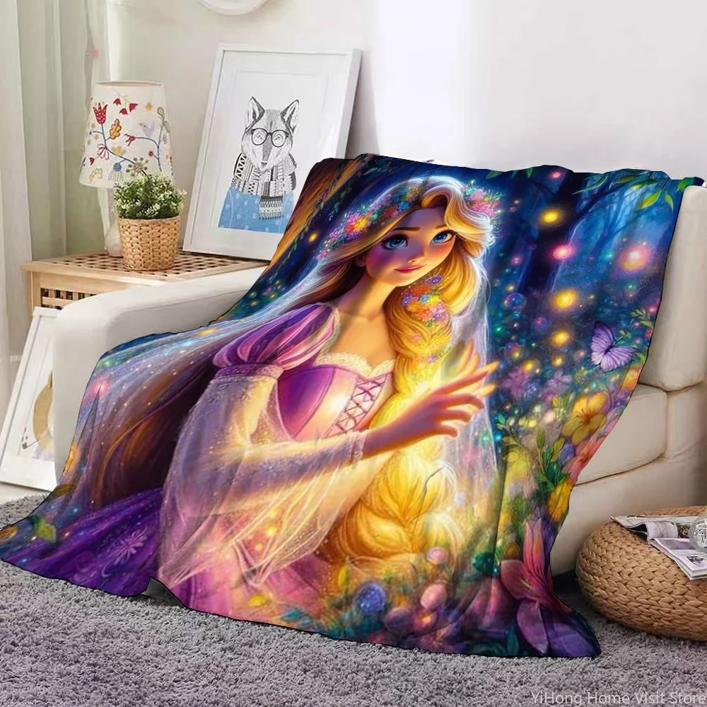 Disney Tangled Rapunzel Printed Flannel Thin Blanket King Size Luxury Winter Throw Travel Blanket for Children Sofa Fashion Gift