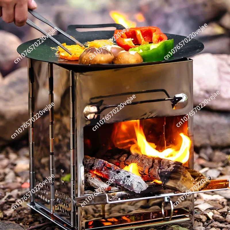 Modern design wood burning stoves Portable Hiking Fishing Backpacking Guide Gear Outdoor BBQ Wood Burning Camping Tent Stove