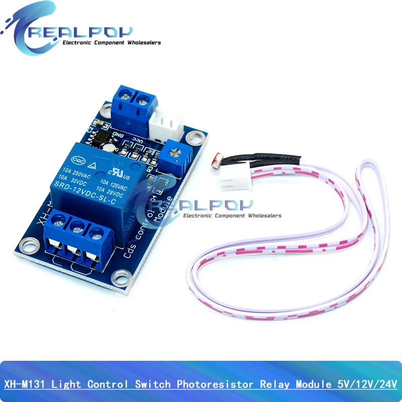 XH-M131 DC 5 V/12 V/24 V interrupteur de commande de lumière Module de relais de photorésistance capteur de détection Module de contrôle automatique de luminosité