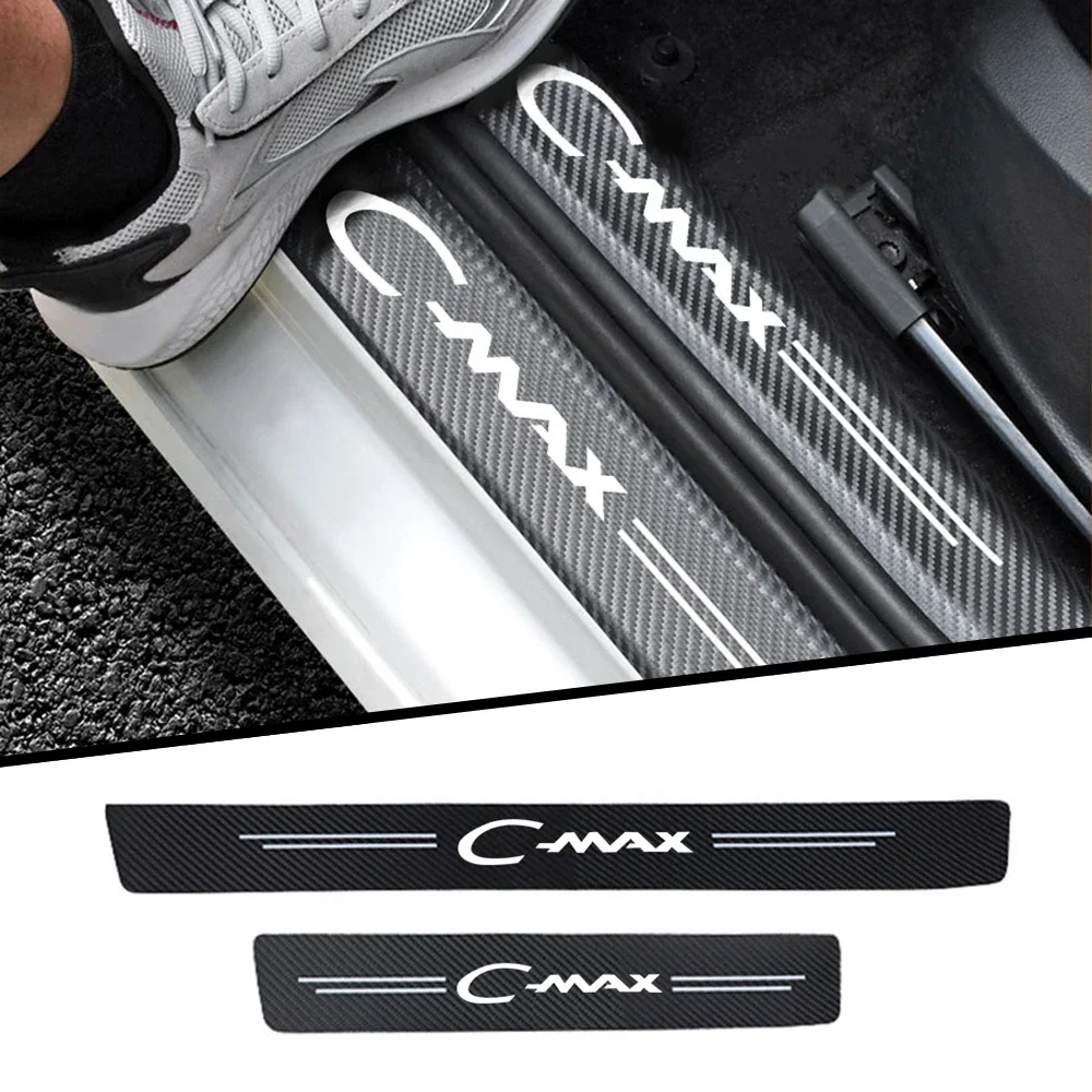 

4pcs car Sticker door carbon leather Fiber Sill Plate For JDM POWER Toyota Honda Nissan Volkswagen Mitsubishi Mazda accessories