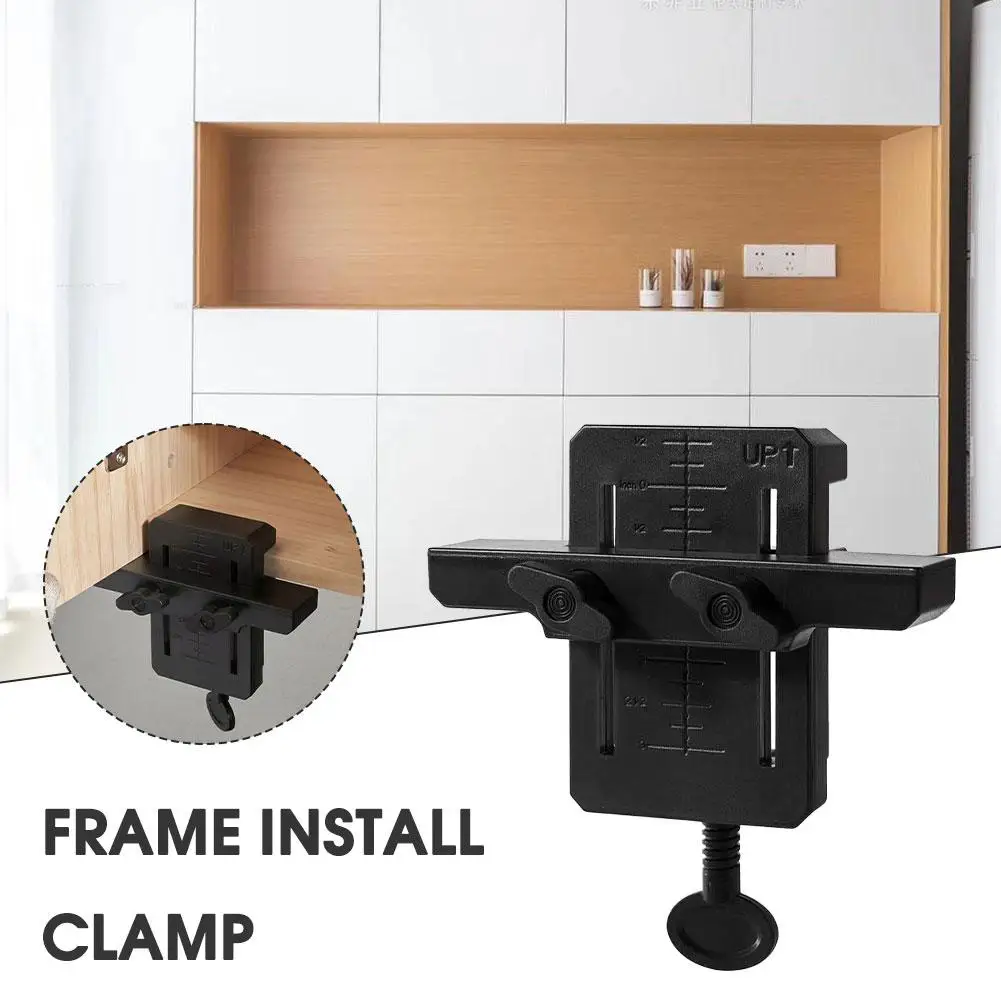 Braçadeira plástica multiuso para porta, suporte oculto, braço do armário, ABS, mini, armários de assoalho high-end, quadro instalar, novo, R5L7