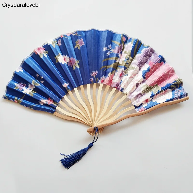 

50Pcs Bamboo Hand Fan Personalized HandFan Folding Ink painting Peony Fold Fans Wedding Gifts For Guests Customized Party Favors