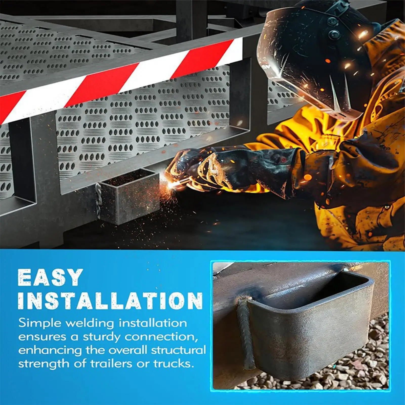 Weld On Stake Pocket 6 Pieces Weld On Carbon Steel Bracket Trailer Side Tie Down For 2x4 Inch Stakes Truck Bed Side Board