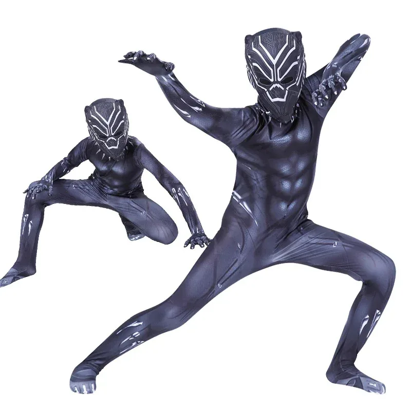 2025 ♥   جديد النمر الأسود خارقة تأثيري حلي ارتداءها بذلة للأطفال Aldult هالوين كرنفال حفلة Co ☆ ★