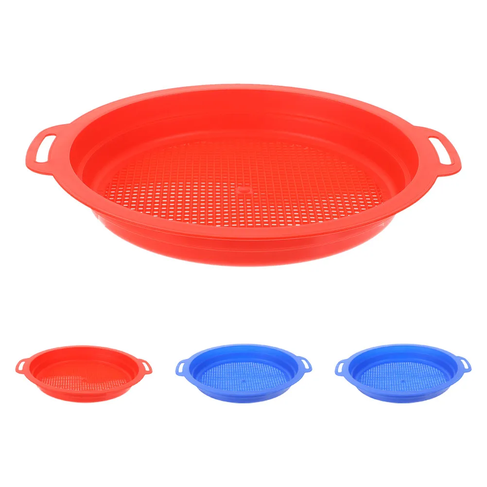 Kids Beach Sand Sieve 4 Piece Plastic Strainer Set for Shells Stones Outdoor Family Play