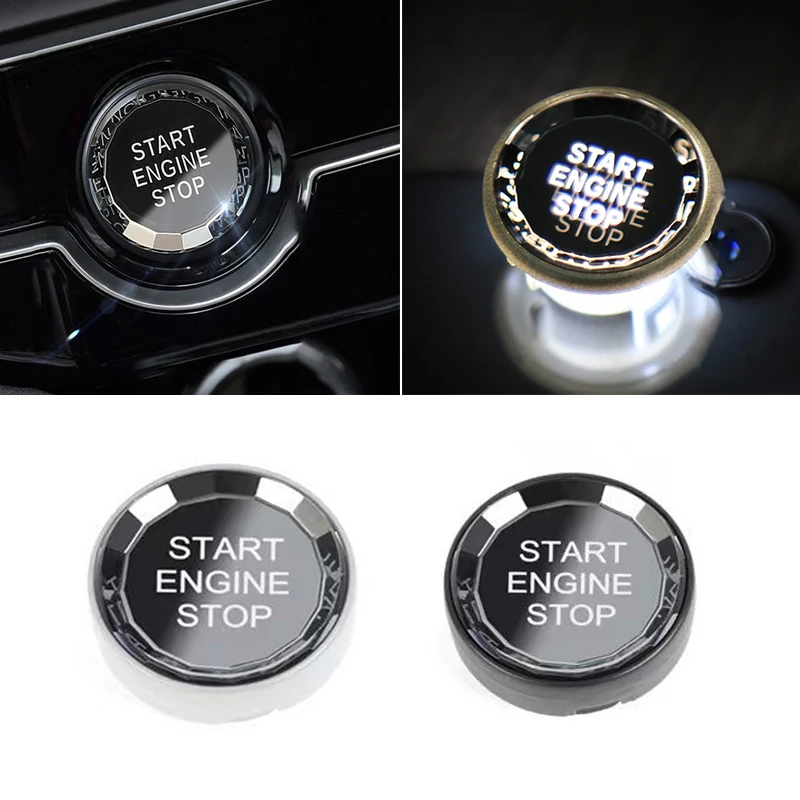 Crystal Car Engine START STOP Switch Button Trim ABS For JAGUAR F-PACE XEL XFL XE XF 16-21 Auto interior Accessory Replacement