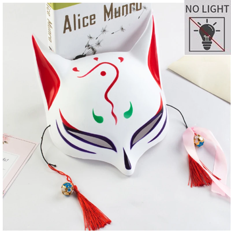 Holiday Light Up Neon Disguise Half Face Ball Mask LED Luminous Fox Mask Flashing Glowing Masquerade Dance Party Mask Costume