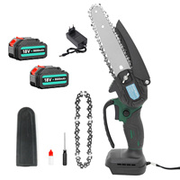Cordless Chainsaw for Makita 18V Battery 6 inch Mini Brushless Chainsaw 2 x 5.5AH Battery 3000RPM for Tree/Branch/Wood Cutting